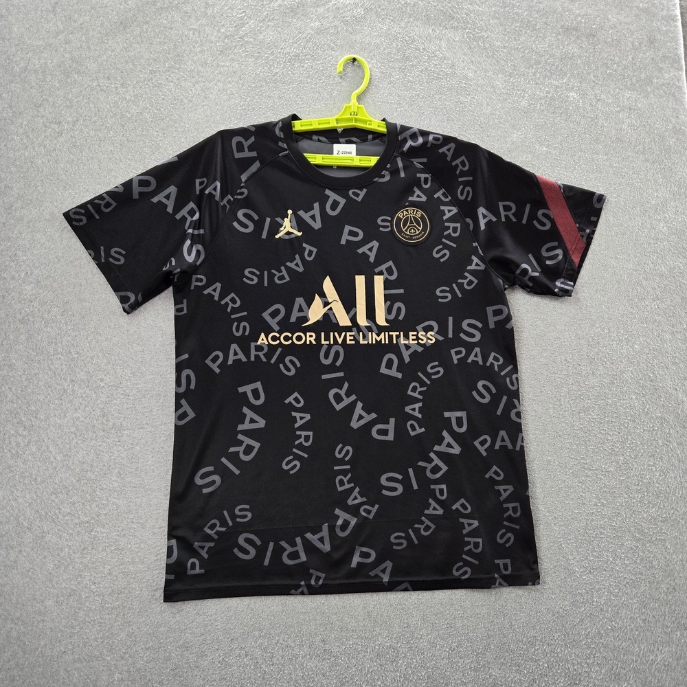 Paris Saint-Germain Men Jersey XL Black Jordan 2020 Soccer Training Kit 10 READ